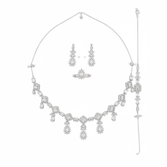 Necklace Mandile 1922 Woman Parure in Silver 2CSET123529 - 2CSET123529